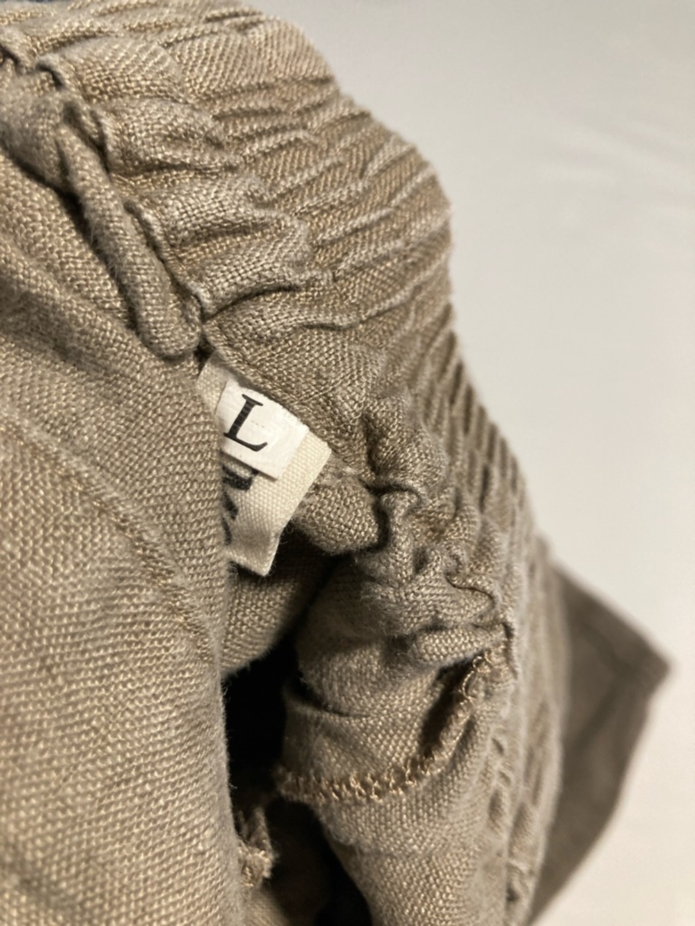 100% Linen Drawstring Pants Size Large (R38) - Picture 5 of 11